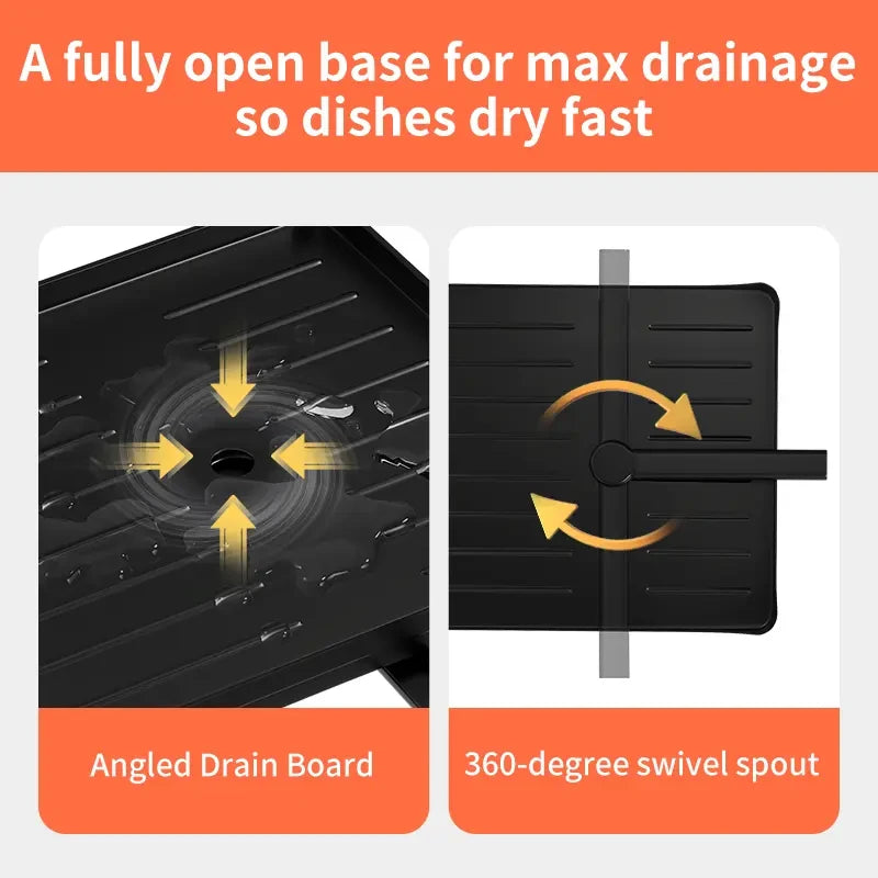 DrainMate™ | Adjustable Over-Sink Dish Rack