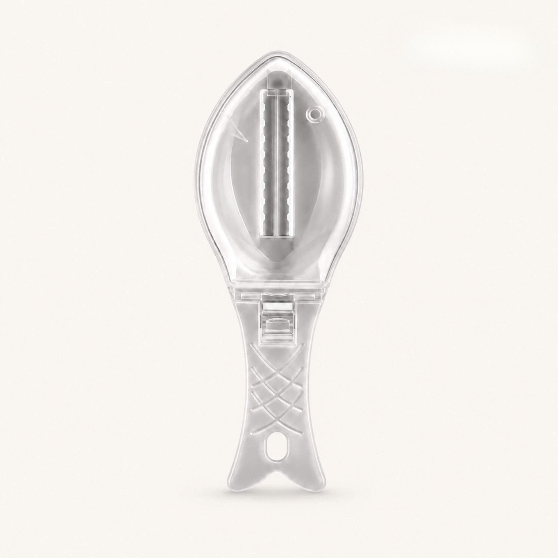 ScaleSwift Pro fish scaler in Pearl White — same built-in ScaleLock Guard and easy-grip handle in a clean white finish