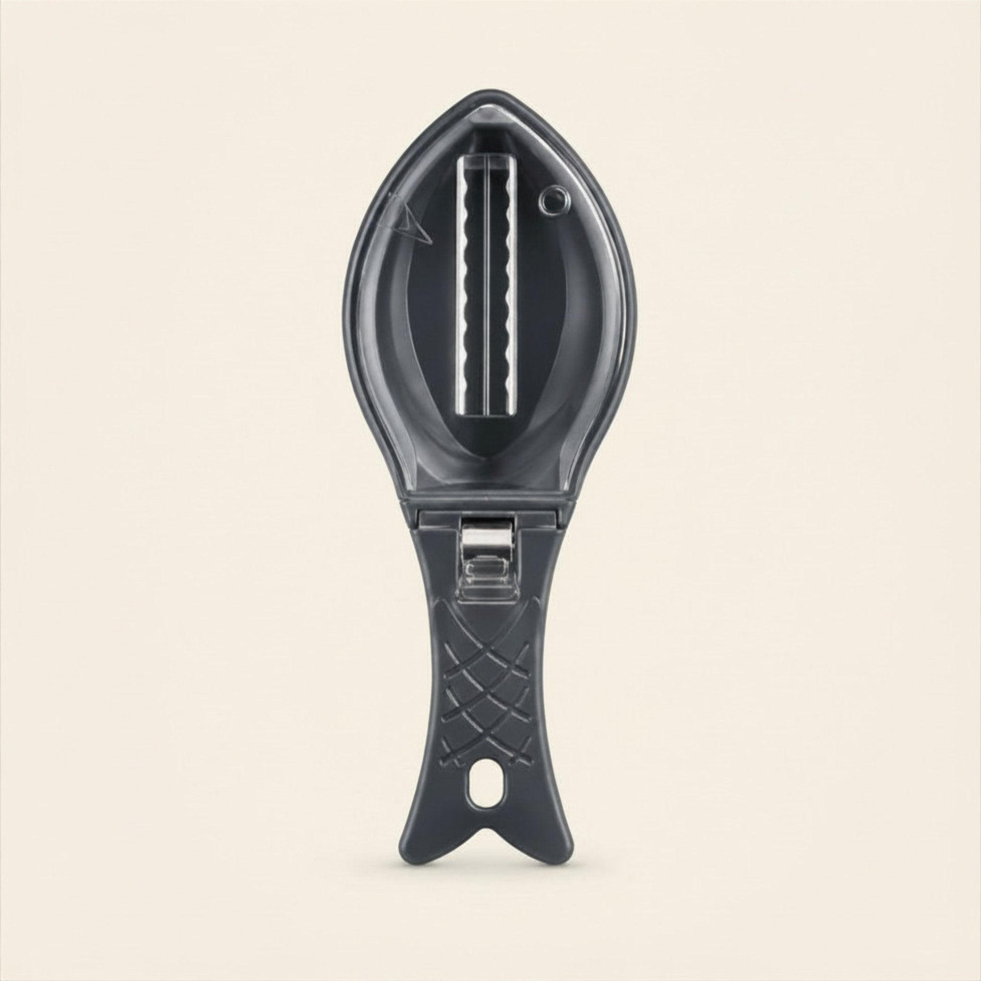 ScaleSwift Pro fish scaler in Grey — same built-in ScaleLock Guard and easy-grip handle in a neutral color option