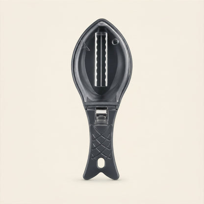 ScaleSwift Pro fish scaler in Grey — same built-in ScaleLock Guard and easy-grip handle in a neutral color option