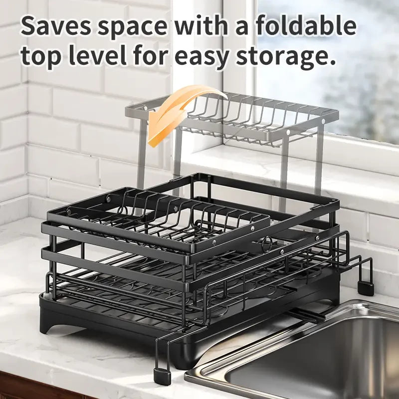 DrainMate™ | Adjustable Over-Sink Dish Rack