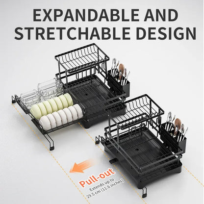 DrainMate™ | Adjustable Over-Sink Dish Rack