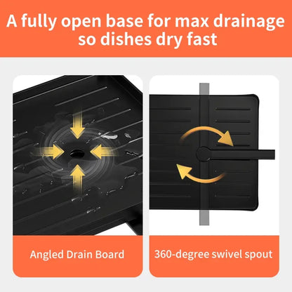 DrainMate™ | Adjustable Over-Sink Dish Rack