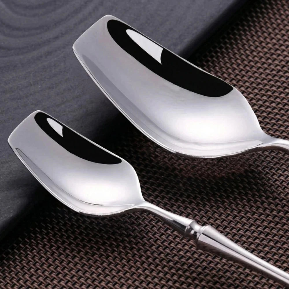TableCrest flatware set comparison with standard flatware showing handle difference