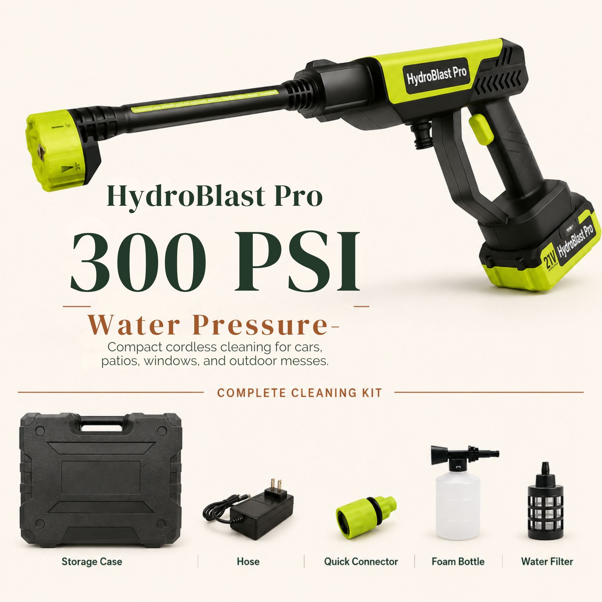 HydroBlast Pro™ 2.0 |  Cordless Pressure Washer
