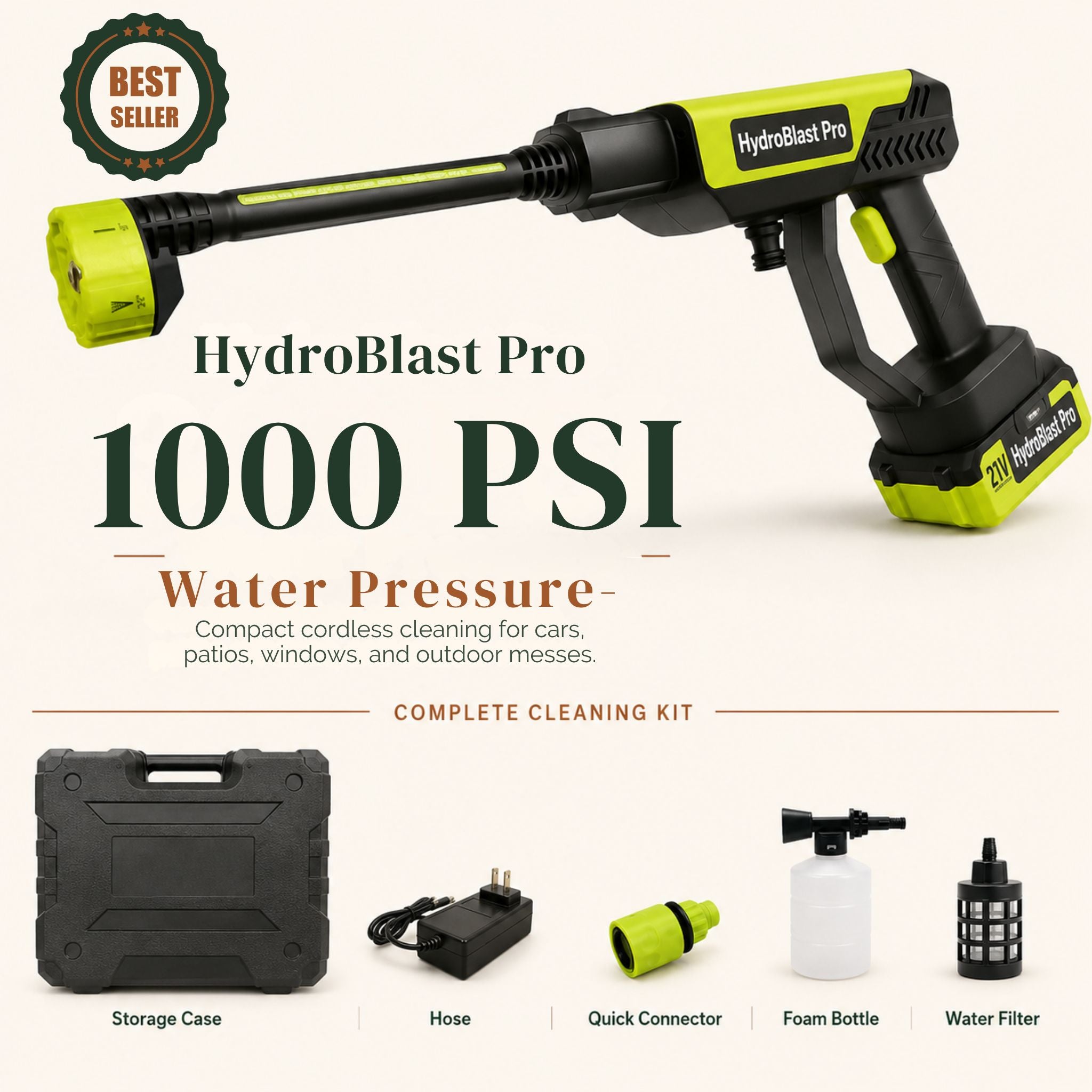 HydroBlast Pro™ 2.0 |  Cordless Pressure Washer