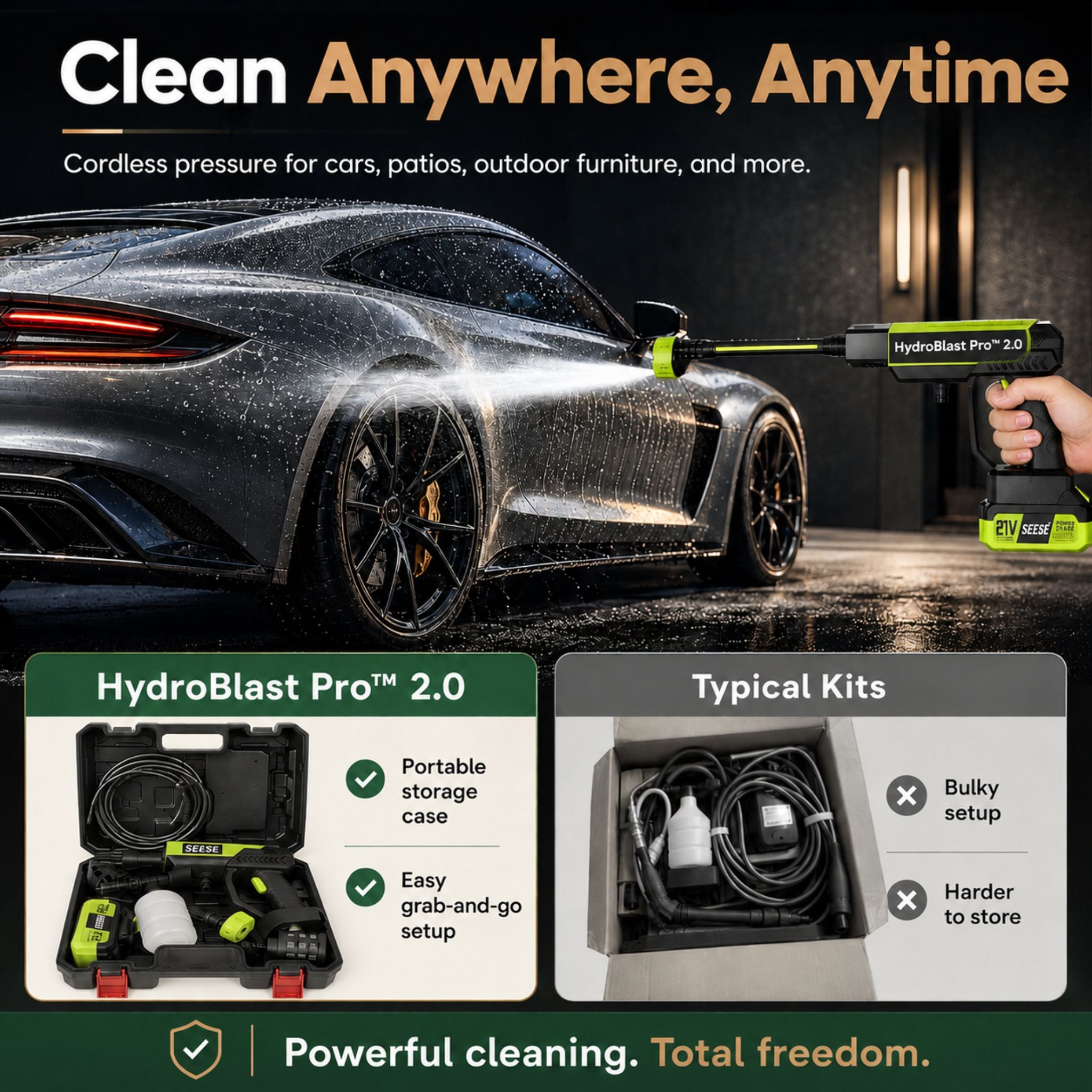 HydroBlast Pro™ 2.0 |  Cordless Pressure Washer