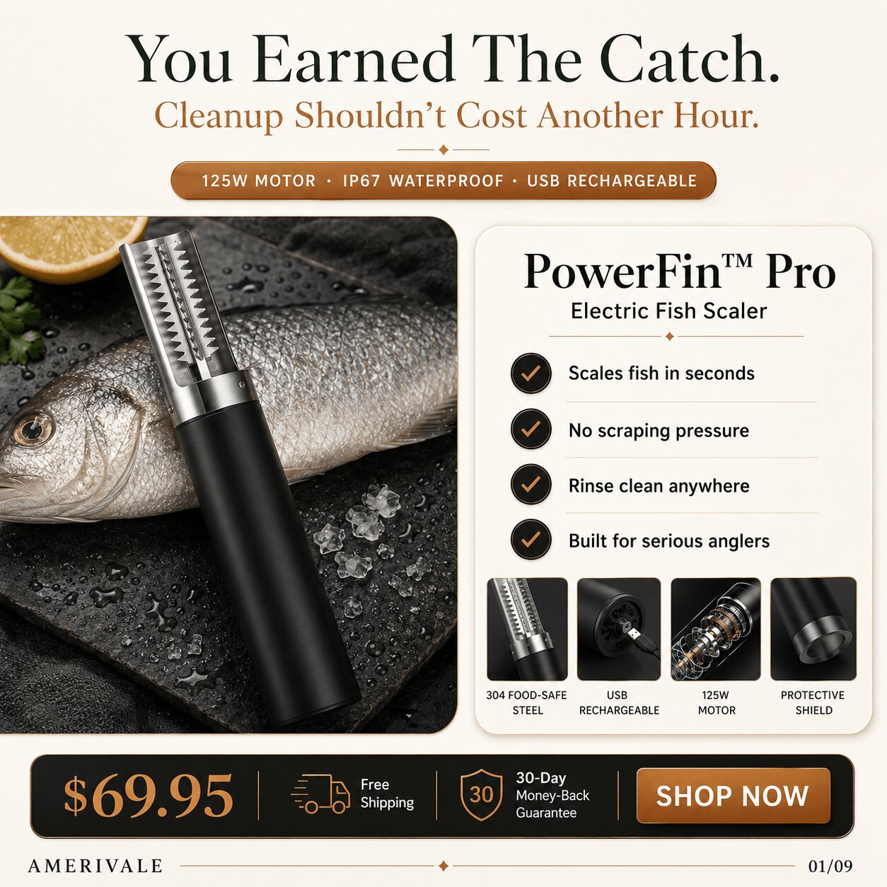 PowerFin™ Pro Electric Fish Scaler