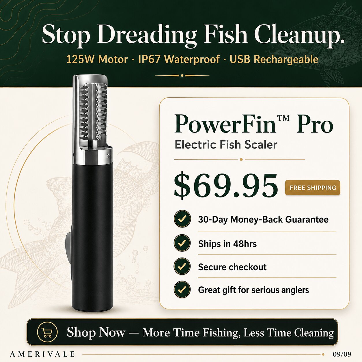PowerFin™ Pro Electric Fish Scaler