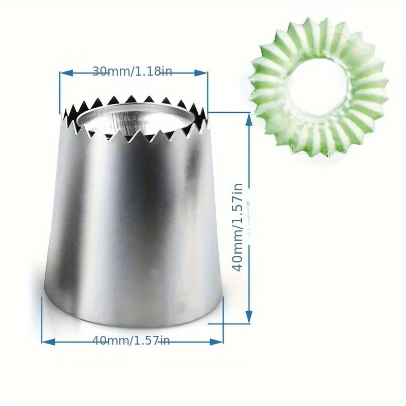 FlowerPipe Pro™ | Russian Piping Tip for Bakery - Style Flowers & Rosettes - amerivale