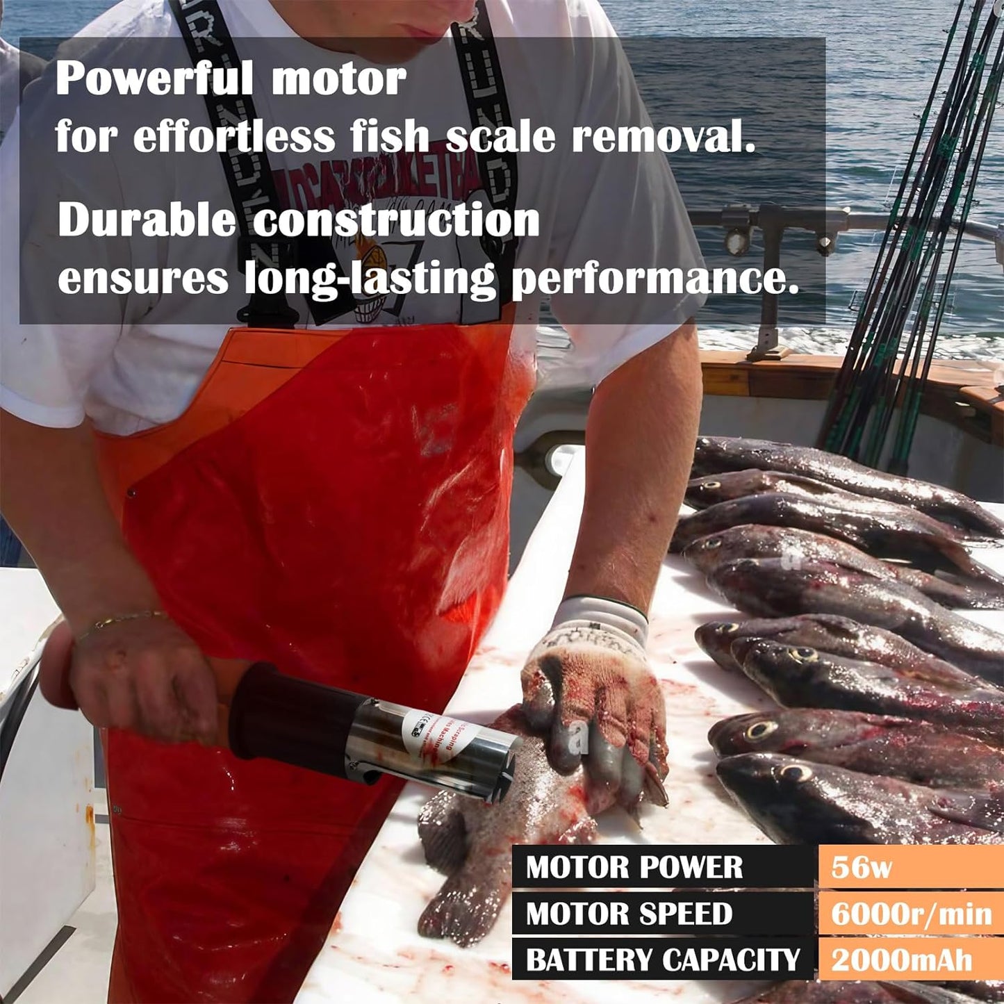 VoltFin™ Pro Cordless Electric Fish Scaler