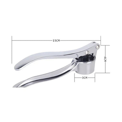 Premium Stainless Steel Garlic Press - Easy Grip, No - Peel Design - amerivale