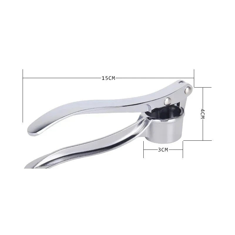 Premium Stainless Steel Garlic Press - Easy Grip, No - Peel Design - amerivale