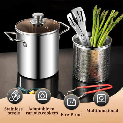 Stainless Steel Fry Pot - amerivale